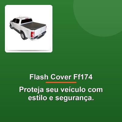 Capota Marítima para Caçamba Flash Cover FF174 Compatível com Chevrolet S10 CD 2012 em Diante Preto