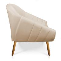 Kit 01 Namoradeira 02 Lugares E 02 Poltronas Giovana Corino Bege Castanho