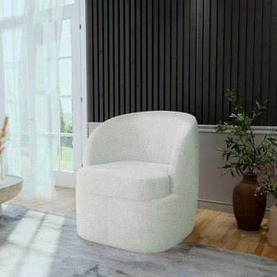 Poltrona Carrara com Manta Acrílica Corino Confortável Creme Movellu Home