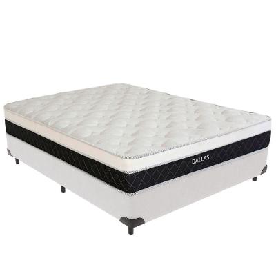 Cama Box Casal Dallas Euro Pillow Molas Ensacadas Tecido Sintético Vtech