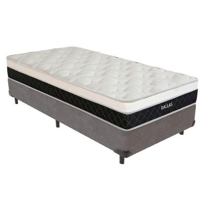 Cama Box Solteiro Dallas Euro Pillow Molas Ensacadas Cinza Vtech