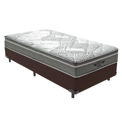 Cama Box Solteiro Marrom Colchão Ibiza Molas V-tech