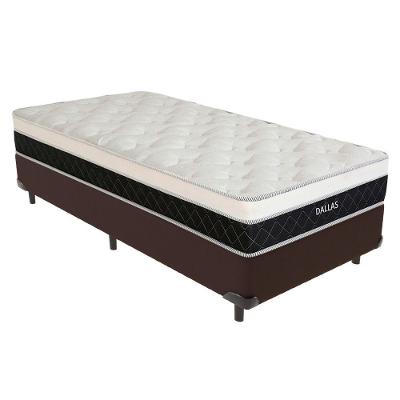 Cama Box com Colchão Solteirão Dallas Euro Pillow Molas Ensacadas Tecido Sintético Vtech