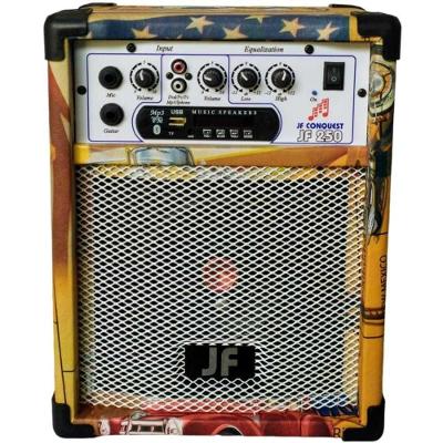 Caixa de Som Amplificada Route JF 250 30W RMS 2 Canais Bluetooth USB SD Card Amarelo