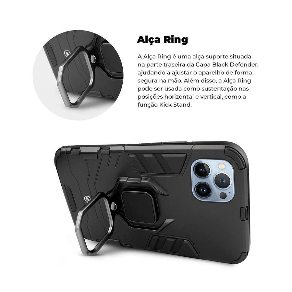 Capa Para Iphone 13 Pro Max - Defender Black - Gshield - 4