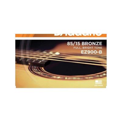 Encordoamento Violão EZ900 Som Brilhante Sustain 85-15 Bronze Inox D'Addario