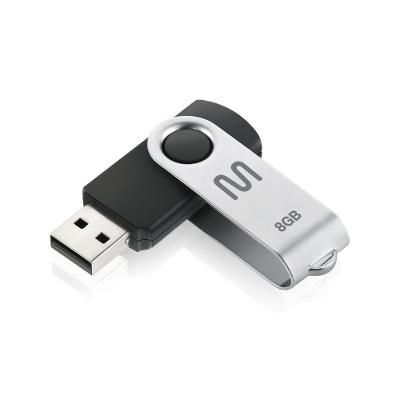 Pen Drive Twist2 PD587 8GB com Rotacao USB Preto e Prata Multi