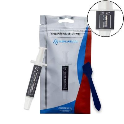 Pasta Térmica Thermal Silver 1,6W-m.K com Prata Cinza Implastec
