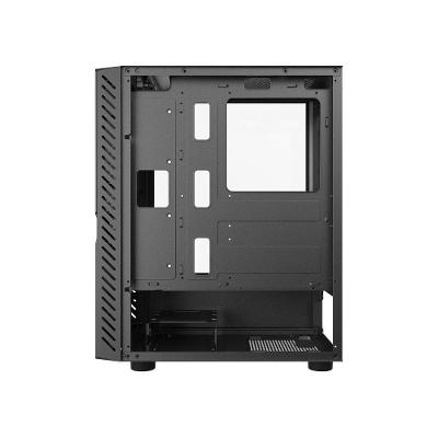 Gabinete Gamer Vulcan Black Mid Tower ATX Aço com Vidro Temperado Preto Pcyes