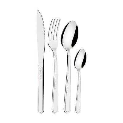 Faqueiro Búzios 24 Peças Aço Inox Polido para Mesa Inox Tramontina