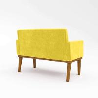 Kit Sofá Com Base Reforçada + 2 Poltronas Sala De Estar Cor:amarelo - 5