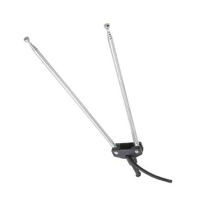 Antena Telescopica NWT para TV Dupla 5 Estagios Interna com Cabo Fita Preto