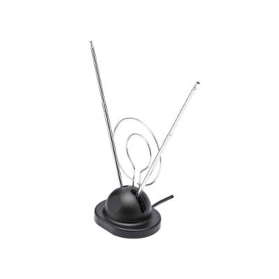 Antena Interna NWT 4 Estagios para TV com Base Cabo Coaxial Recepcao de Sinal Digital