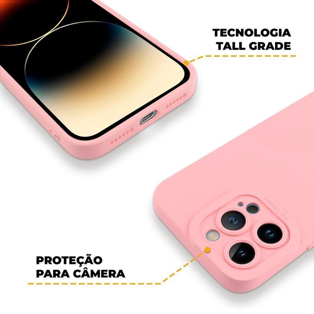 Capa Para Iphone 14 Pro - Rosa - Silicon Cloud - Gshield - 3