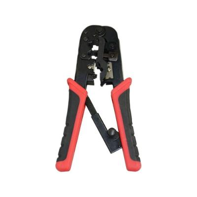 Alicate de Crimpar HK-303 com Corta e Descapa e Crimpagem Catraca Firme Preto Hikari