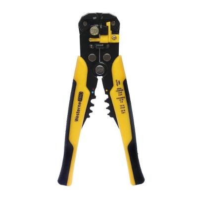 Alicate de Crimpar V-318 Crimpa Decapa e Corta Fios 0,2 a 6mm Preto e Amarelo Western