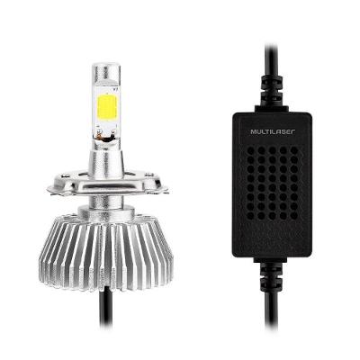 Lâmpada Multilaser Super Led H3 Iluminação 6200K Bivolt Branco