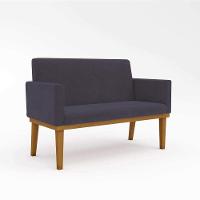 Kit Sofá 2 Lugares + Poltrona Com Base Suede Cinza