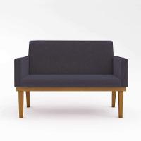 Kit Sofá 2 Lugares + Poltrona Com Base Suede Cinza - 5