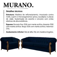 Kit Sofa 244 Cm E Poltrona Decorativa Murano Veludo Sl 948 Moll Sl 948 - 5