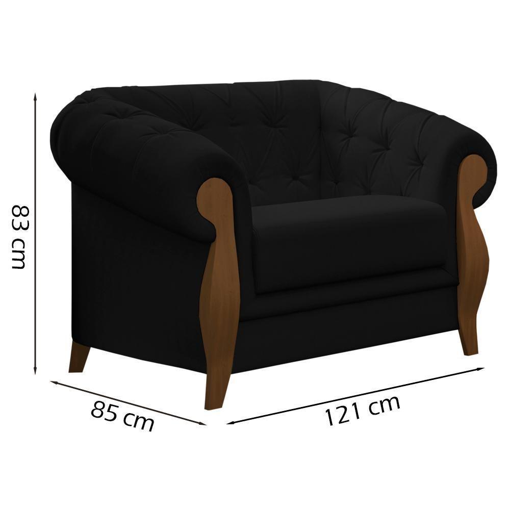 Kit Sofa 244 Cm E Poltrona Decorativa Murano Veludo Sl 944 Moll Sl 944 - 6