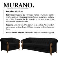 Kit Sofa 244 Cm E Poltrona Decorativa Murano Veludo Sl 944 Moll Sl 944 - 9
