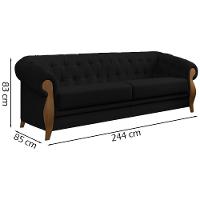 Kit Sofa 244 Cm E Poltrona Decorativa Murano Veludo Sl 944 Moll Sl 944 - 13