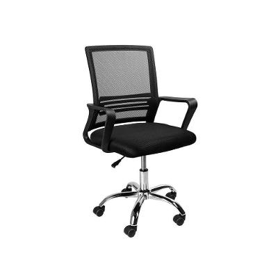 Cadeira Office Go Star Ergonômica Couro Sintético Base Fixa Giratória Preto Vinik