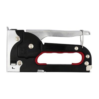 Grampeador Tapeceiro 4A 8mm Versátil para Trabalhos Manuais Preto com Vermelho Western