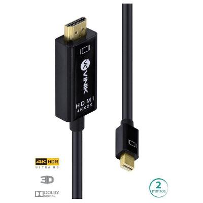 Cabo H20MDP-2 Mini Displayport HDMI 2.0 4K Ultra HD 2M Preto Vinik