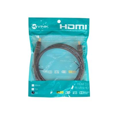 Cabo HDMI Cabo Hdmi 2.0 4k Ultra Hd 3d 2m com 4K 18 Gbps Preto Vinik