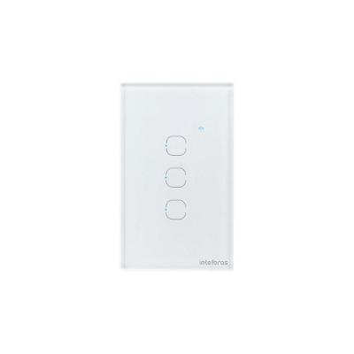 Interruptor Smart EZS 1003 Touch com Zigbee e App Branco Intelbras