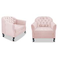 Kit Namoradeira E 02 Poltrona Julia A02 Rosê