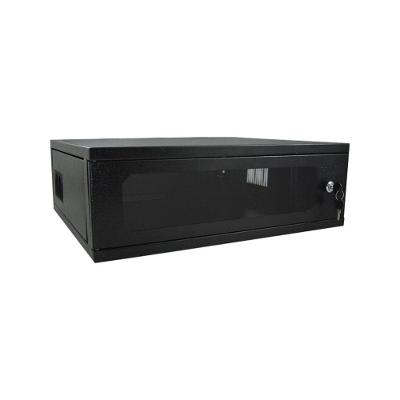 Rack Mini Rack Max 19" 03U 370mm com Estrutura Robusta e Pintura Epóxi Preto Max Eletron