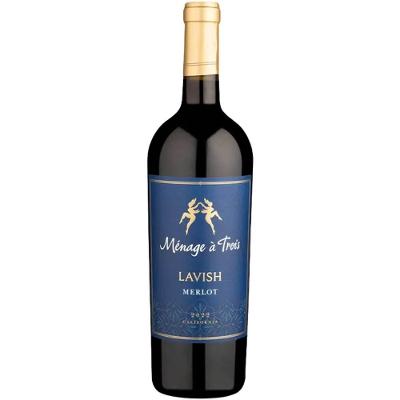 Vinho Tinto Meio Seco California Estados Unidos Menage a Trois Lavish Merlot 750ML