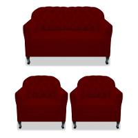 Kit Namoradeira E 02 Poltrona Julia A02 Bordô - 1