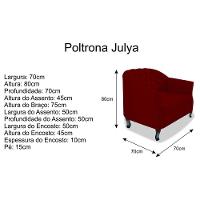 Kit Namoradeira E 02 Poltrona Julia A02 Bordô - 2