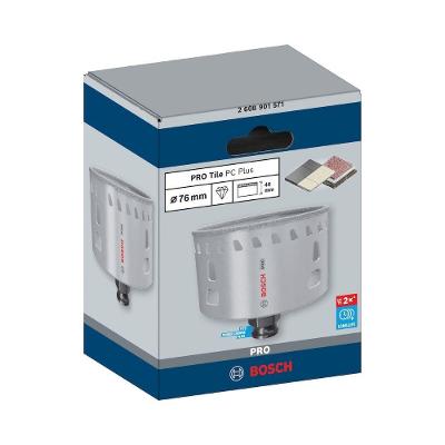 Serra Copo Pro Tile Power Change Plus 76MM 3'' com Revestimento Diamantado e Bivolt Bosch