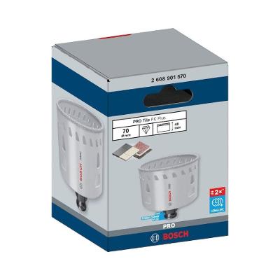 Serra Copo Pro Tile Power Change Plus 70MM com Revestimento de Diamante e Broca Guia Bivolt Bosch