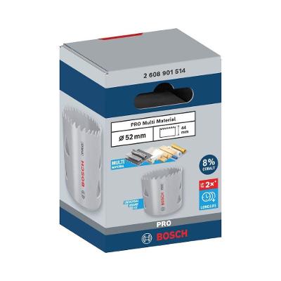 Serra Copo Pro Multi Material Cobalto 52MM com Dente Vario para Múltiplos Materiais Bivolt Bosch