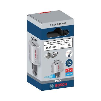 Serra Copo Pro Sheet Metal Power Change Plus 35MM com Dentes Vario e Batente de Profundidade Bosch