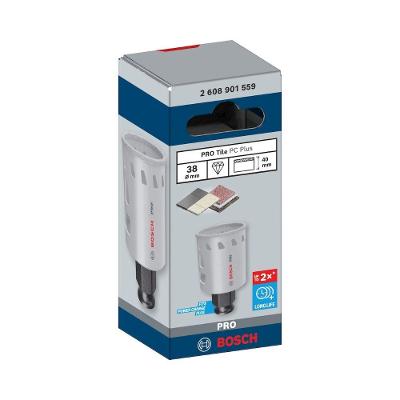 Serra Copo Pro Tile Power Change Plus 38MM com Revestimento Diamantado e Broca Guia 1-2'' Bosch
