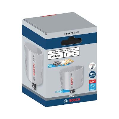 Serra Copo Bosch Pro Multi Material Power Change Plus 73mm Cortes Precisos com 8% de Cobalto