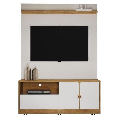 Home Theater Monza sem Porta 1 Prateleira MDP-MDF 130cm Off White