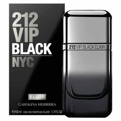 Perfume 212 Vip Black Elixir Masculino Eau de Parfum Amadeirado Fougére Oriental 50ML Carolina