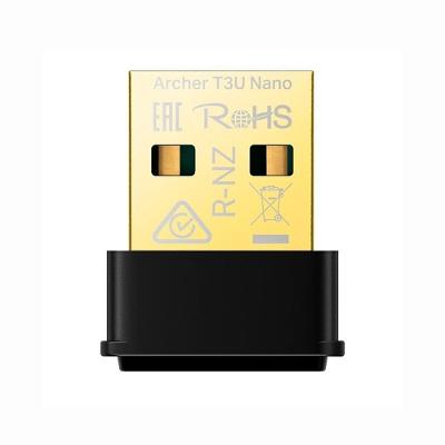 Adaptador Wi-Fi TP-Link T3U NANO Dual Band AC1300 MU-MIMO Preto
