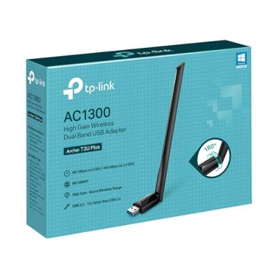 Adaptador Wifi TP-Link Archer T3U PLUS 1300Mbps Dual Band Antena Alto Ganho Preto
