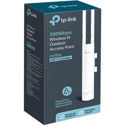 Ponto de Acesso EAP110 OUTDOOR com Velocidade Até 300 Mbps e IP65 Branco TP-Link