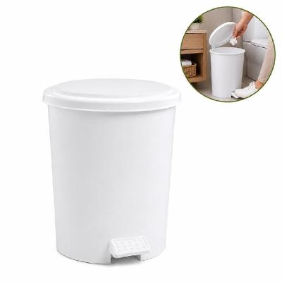 Lixeira 7L Plástico Abertura por Pedal Balde Interno BPA Free Branco Yeet