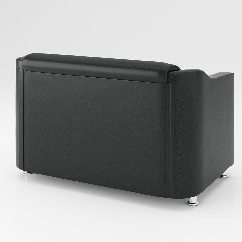 Kit Sofá Namoradeira Reforçada Tilla + 02 Poltronas preto - 7